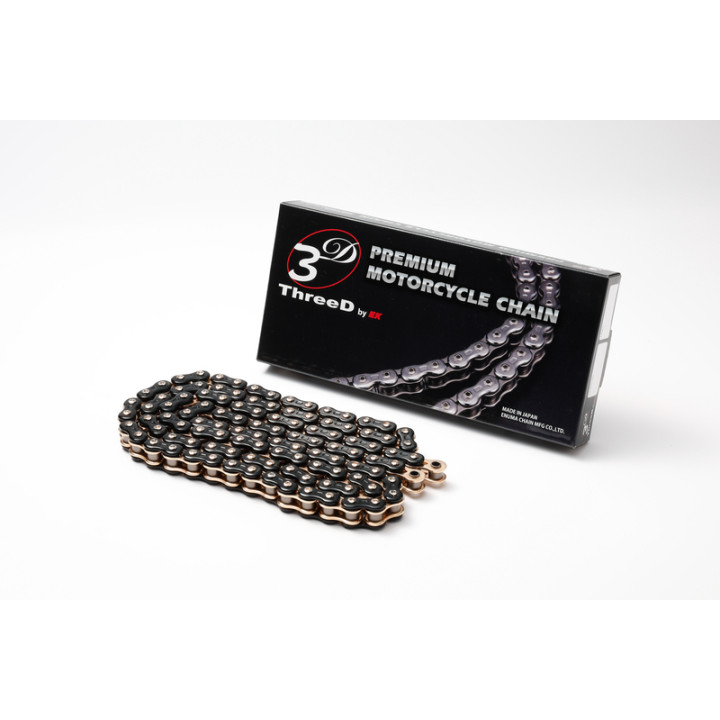 Chaine de transmission EK CHAIN 520 Z/3D - Joints Qx2-Ring - attache à riveter