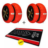 Kit VECTOR – 2 jeux de couvertures chauffantes Smart 120/190 (rouges) avec tapis de paddock Pit Stop offert