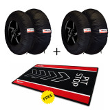 Kit VECTOR – 2 jeux de couvertures chauffantes Smart 120/190 (noires) avec tapis de paddock Pit Stop offert