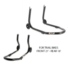 Kit VECTOR de béquilles avant et arrière pour moto Trail