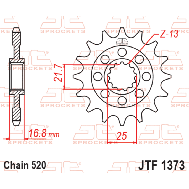 Kit chaîne EK/JT 520SRX2 16/39-114 - couronne standard