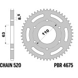 Kit chaîne EK/PBR 520SROZ2 14/43-118 - couronne renforcée