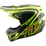 Casque TROY LEE DESIGNS SE5 Polycarbonate Mips - The Line jaune fluo