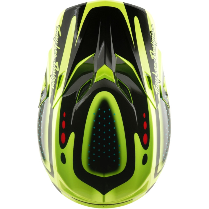 Casque TROY LEE DESIGNS SE5 Polycarbonate Mips - The Line jaune fluo