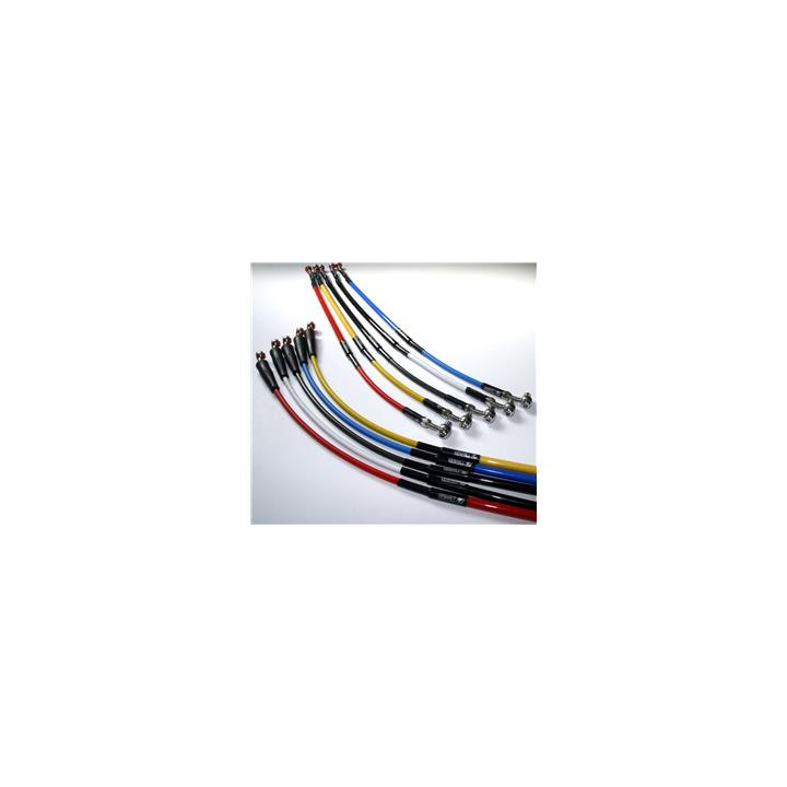 Durite de frein avant Venhill vert/raccord inox | Oxmoto