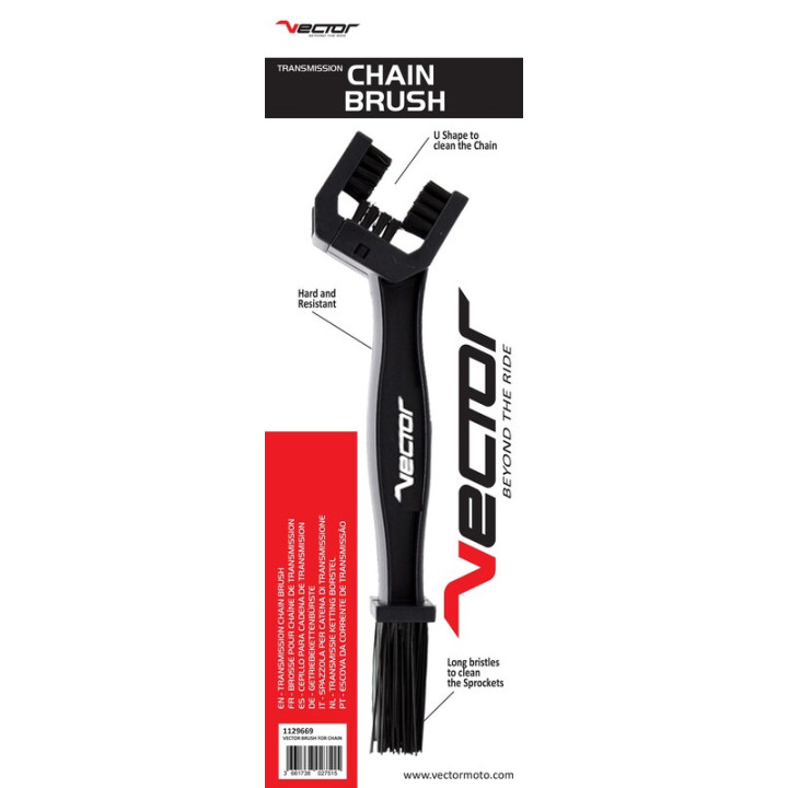 Brosse chaîne de transmission VECTOR noire