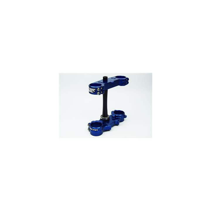 Té de fourche Scar offset 25mm bleu Yamaha | Oxmoto