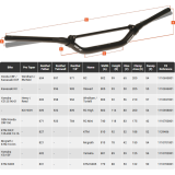 Guidon conique avec barre transversale RFX Pro Series F8 Windham - 28,6 mm - noir