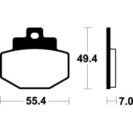 Plaquettes de frein TECNIUM Scooter organique - ME272
