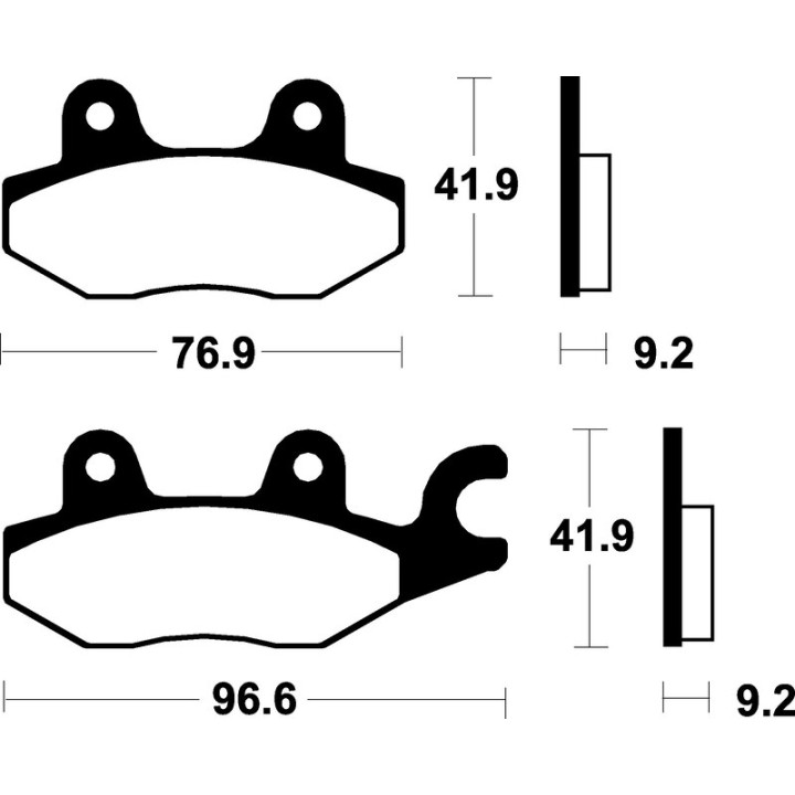 Plaquettes de frein TECNIUM Scooter organique - ME188