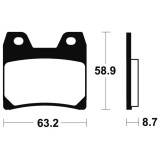 Plaquettes de frein TECNIUM Performance métal fritté - MR270
