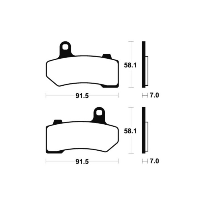 Plaquettes de frein TECNIUM Performance métal fritté - MF330