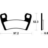 Plaquettes de frein TECNIUM MX/Quad métal fritté - MO4470