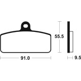 Plaquettes de frein TECNIUM MX/Quad métal fritté - MO459