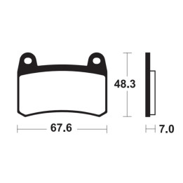 Plaquettes de frein TECNIUM Performance métal fritté - MF433