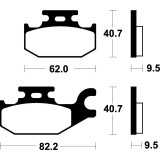 Plaquettes de frein TECNIUM Scooter organique - ME254