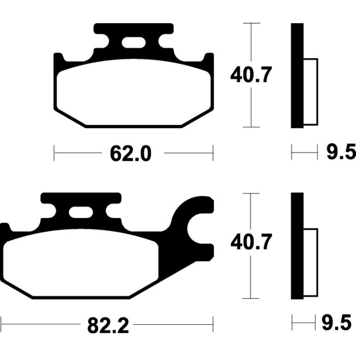Plaquettes de frein TECNIUM Scooter organique - ME254