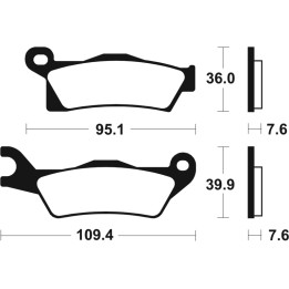 Plaquettes de frein TECNIUM MX/Quad métal fritté - MO410