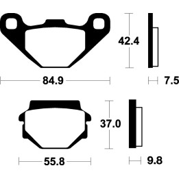 Plaquettes de frein TECNIUM Scooter organique - ME46
