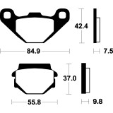 Plaquettes de frein TECNIUM Scooter organique - ME46