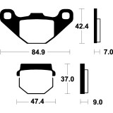 Plaquettes de frein TECNIUM Scooter organique - ME44