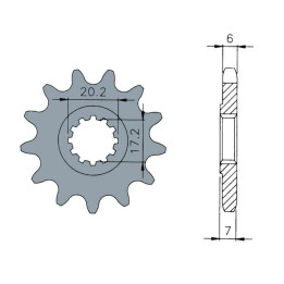 Pignon TECNIUM acier standard - 420
