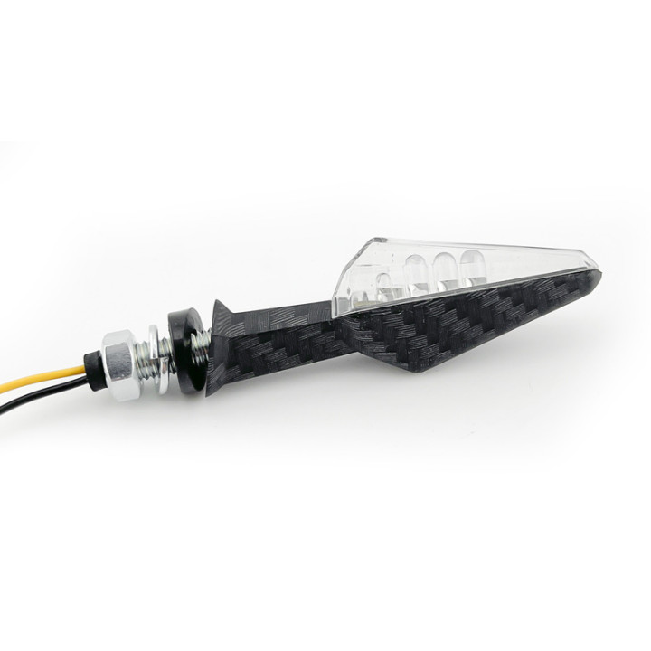 Clignotant V PARTS Demi-Arrow LEDs carbone