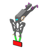 Support de plaque V PARTS noir - Yamaha MT-07 TRACER/MT-09 TRACER