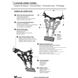 Support de plaque V PARTS noir Honda CB1000R