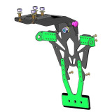 Support de plaque V PARTS noir Kawasaki Ninja 400