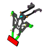 Support de plaque V PARTS noir Yamaha MT-09/MT-10