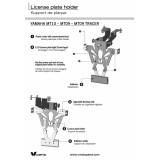 Support de plaque V PARTS noir Yamaha MT-09/MT-10