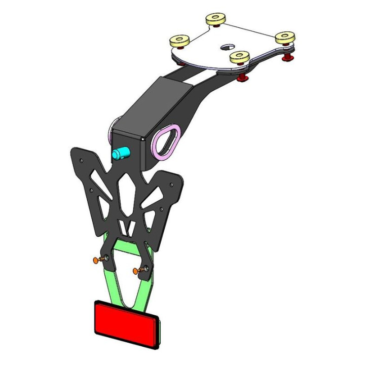 Support de plaque V PARTS noir - Yamaha MT-09