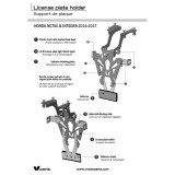 Support de plaque V PARTS noir Honda NC750X