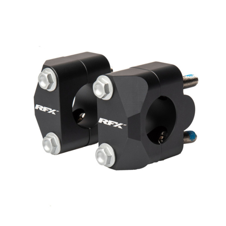 Pontets adaptateur de guidon RFX Race 22,2mm - 28,6mm (Noir) universel Conversion en guidon surdimensionné.