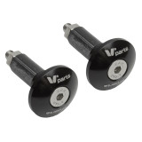Embouts De Guidon Aluminium V PARTS Ø12-18mm - Noir