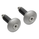 Embouts De Guidon Aluminium V PARTS Ø12-18mm - Argent