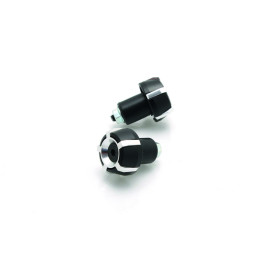 Embouts De Guidon Aluminium V PARTS Spark Ø18mm - Noir/Argent