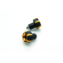 Embouts De Guidon Aluminium V PARTS Spark Ø18mm - Noir/Or