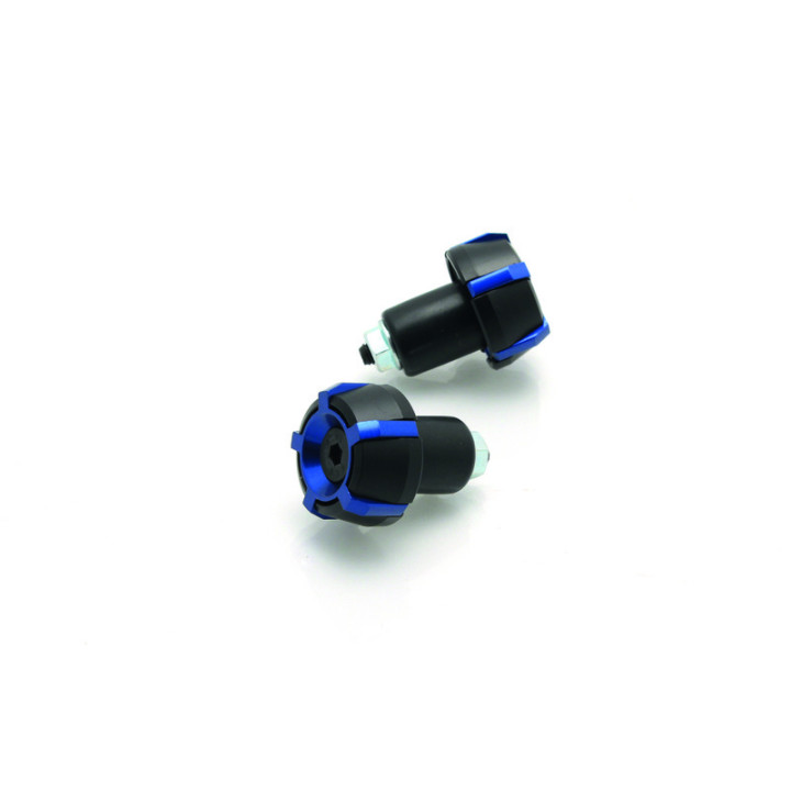 Embouts De Guidon Aluminium V PARTS Spark Ø18mm - Noir/Bleu