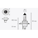 Ampoule TECNIUM H4 12V 60/55W