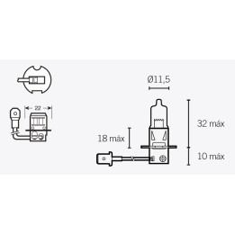 Ampoule TECNIUM H3 12V 55W
