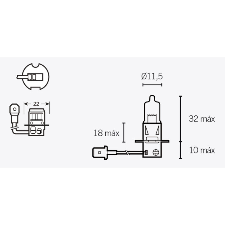 Ampoule TECNIUM H3 12V 55W
