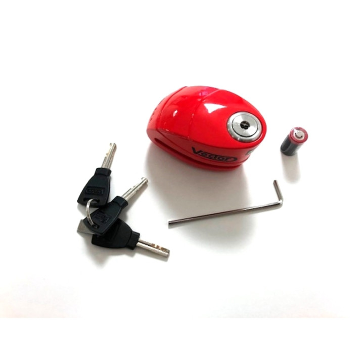 Bloque-disque avec alarme VECTOR The Max Alarm (120dB) - Ø14mm - Classe SRA