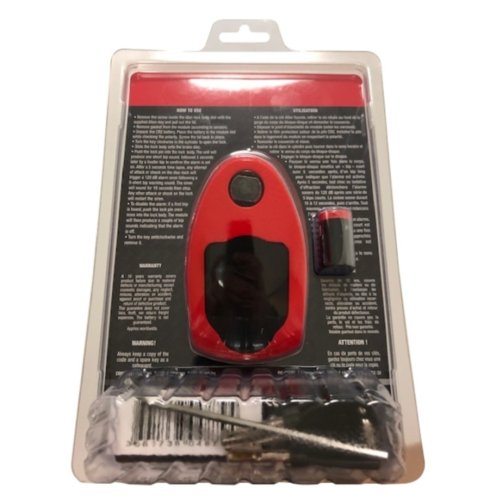 Bloque-disque avec alarme VECTOR The Max Alarm (120dB) - Ø14mm - Classe SRA