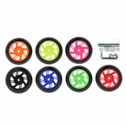 VECTOR Roues Ø 110 mm pour Béquilles Avant Sous Fourches Fixe - Noir (2 pcs.)