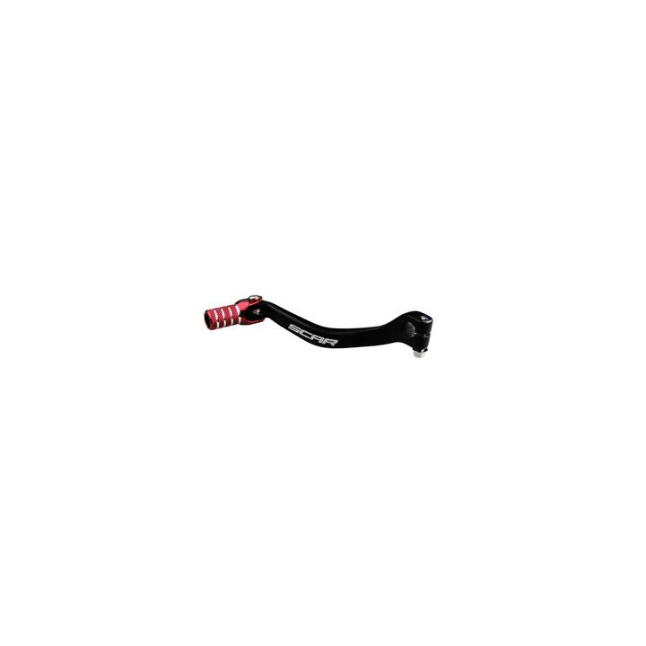 Sélecteur de vitesse Scar noir mat/embout rouge Honda crf150r