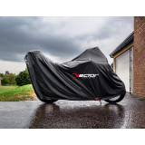 Housse de protection intérieure/extérieure VECTOR H20 pour moto/scooter avec top case et bulle haute - noir