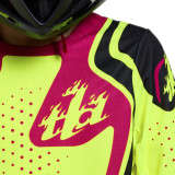 Maillot enfant TROY LEE DESIGNS GP Pro - Roller jaune fluo/fuschia
