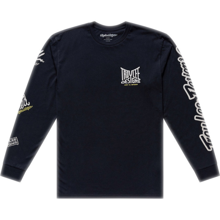 T-Shirt TROY LEE DESIGNS Long Sleeve Handlebar - noir